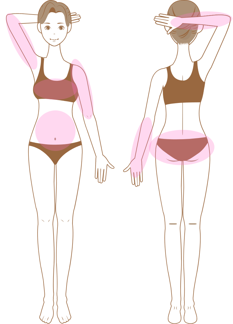 女性脱毛箇所説明イラスト02